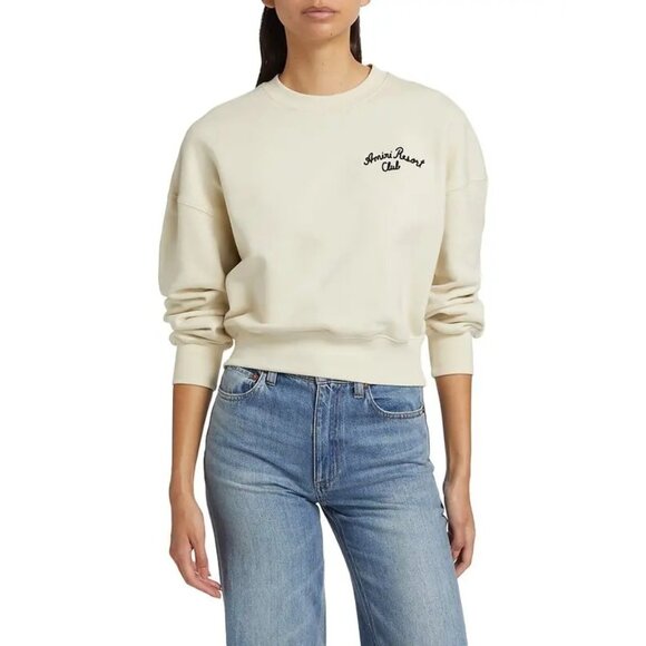 Amiri Spirit Crewneck Sweatshirt in Alabaster Small Womens Pullover - Picture 14 of 16